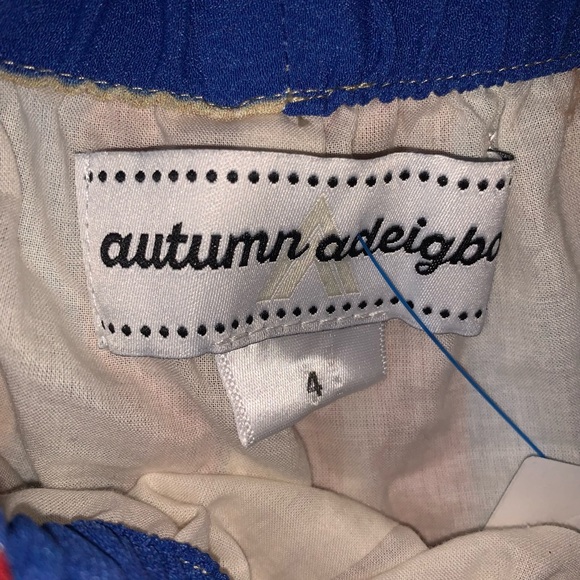 Autumn Adeigbo Red Adina Striped High Rise Flounce Hem Pants Size 4 $650 - Picture 6 of 7